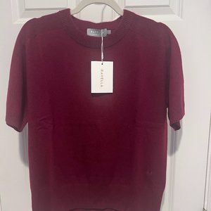 Ravella Vittoria Short-Sleeve Cashmere Sweater